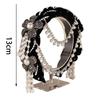 New Detachable Pearl Tassel Headband Ethnic Style Pearl Headband Bridal Headdress Wide-format Flower Headband