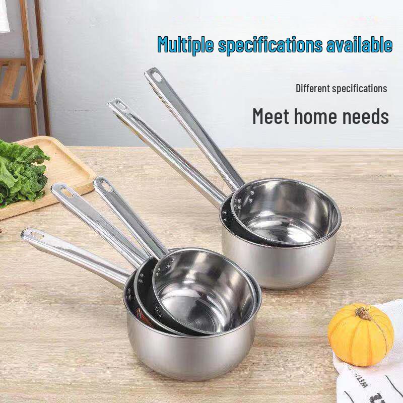 Mestolo in Acciaio Inossidabile per Acqua Profonda e Zuppa con Opzioni di Manico Corto e Lungo