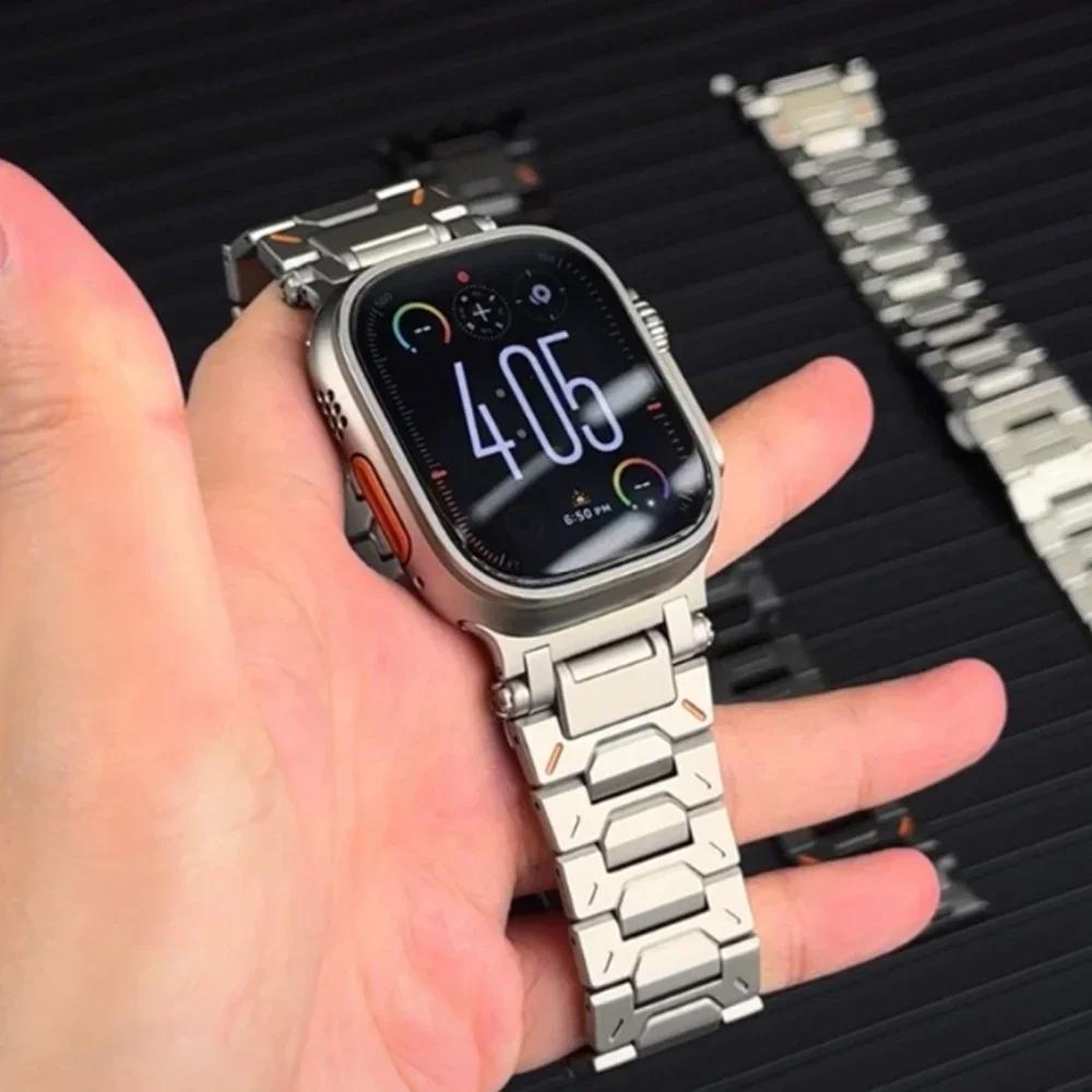 Luxury Bracelet For Apple Watch Ultra 2 1 49mm Band For iWatch Series 10 46mm 9 8 7 6 5 Se 44mm 45mm 42mm Stainless Steel Strap
