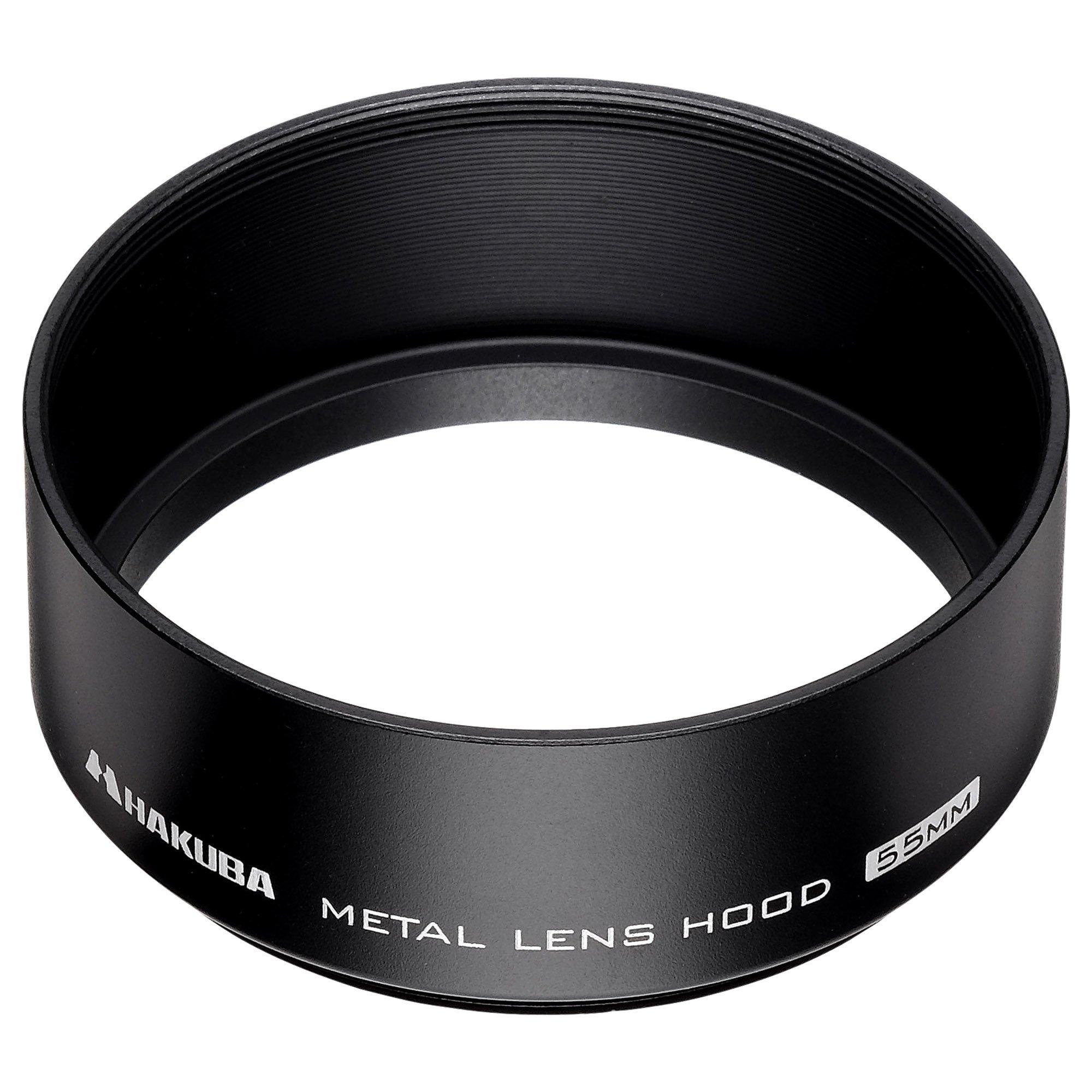 

HAKUBA Metal Lens Made of 6000 Series Aluminum for 55mm Filter Black Hood, KMH-55, High-Strength Alloy, Diameter, чорний