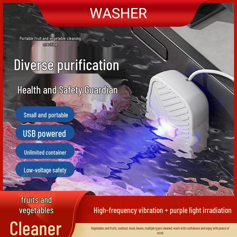 Mini Ultraschallreiniger für Obst, Gemüse, Schmuck & Ölflecken