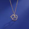 Cazador Cat Kitten Heart Paw Footprint Pendant Necklaces for Women Animal Jewelry Stainless Steel Neck Chain Necklace Gift 2026