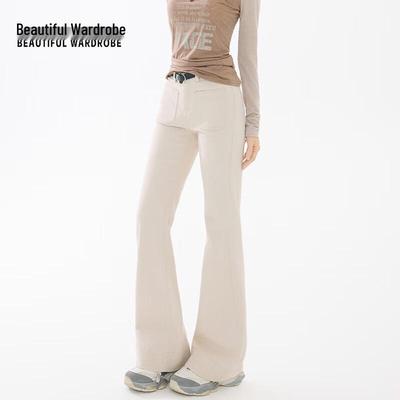 BEAUTIFUL WARDROBE Dames Amerikaanse Retro Uitlopende Jeans