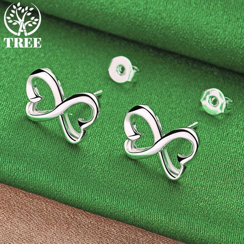Beautiful Butterfly Earrings 925 Sterling Silver Stud Earrings For Lady Party Engagement Wedding Birthday Gift Girl Nice Jewelry