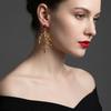 Exaggerated Creative Metal Coral Pendant Earrings for Women Fashion Irregular Geometric Drop Earrings Summer Jewelry Gift