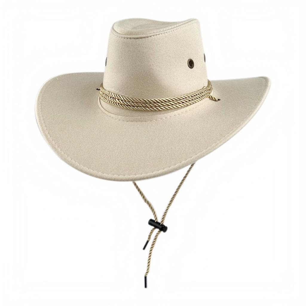 Unisex Western Hat Vintage Fedora with and Wool for Wind