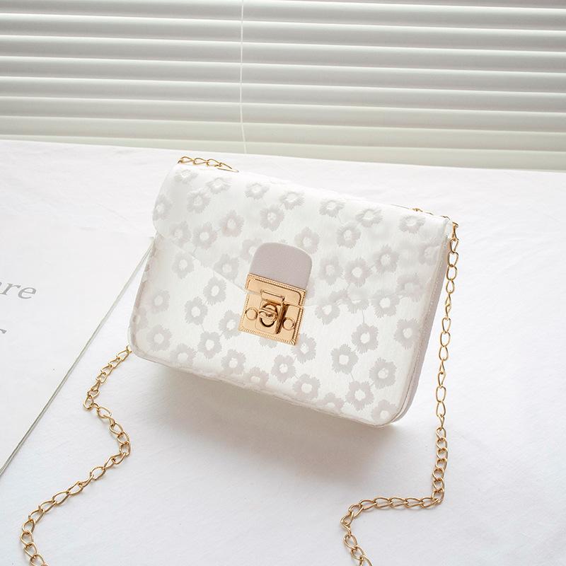 Spring New Product Fashion Lace Small Square Bag Casual Mobile Phone Bag Mini Women's Bag Chain Bag