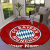 FC Bayern Munchen Custom Name Round Area Rug,Carpet Rug for Living Room Bedroom Sofa Playroom Decor,Non-slip Floor Mat