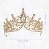 VOCOSTE Crown Tiara for Hair Gold and White Women, Princess, Bride, Wedding, Party, Cosplay, Accessory,