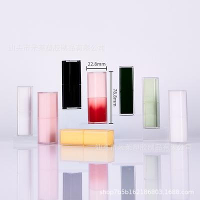Quadratischer Verschluss Transparente Lippenstifthülse – Leer mit Innen-Sprühverfahren