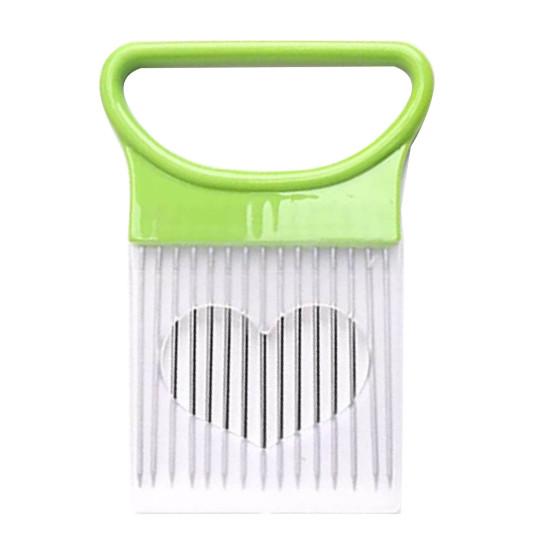 

Держатель для нарезки лука из нержавеющей стали, слайсер для овощей, резак для картофеля, помидоров, лимона, кухонный измельчитель, вспомогательный инструмент, тендерайзер для мяса A