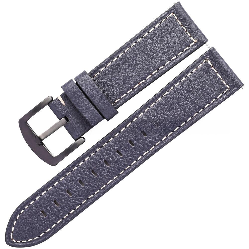 Lychee Pattern Strap Vintage 20Mm /22Mm/Leather For Huawei Smartwatches