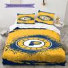 Indiana Pacers Pattern Bedding Set Quilt Cover Pillowcase Home Decor Gift (1 * Duvet Cover + 2 * Pillowcase, Without Core)