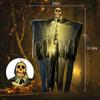 New Glowing Hanging Ghost Skull Halloween Decoration Courtyard Ghost Ornament Realistic Horror Party Props Atmosphere