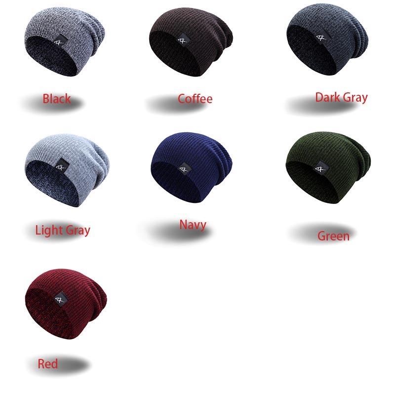 Unisex Women Men Camping Hat Winter Beanie Baggy Warm Wool Ski Cap Line Fleece