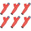 6pcs 0280156161 Injector,ANGLEWIDE 12 Holes Fuel Injectors Set Fit for Dodge Dakota for Ram 1500 Van for Ram 2500 Van,for Ford Escape Mustang