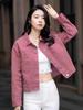 Spring 2025 Retro Hong Kong Style Women's Washed Vintage Denim Jacket