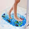 Colorful Sea Creatures Shell Design Non-Slip Bath Mat - Durable, Easy To Clean, Multi-Purpose Safety Floor Mat for Bathroom, Bathtub