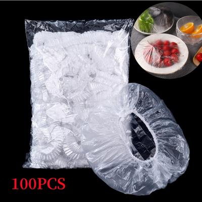 100pcs Disposable Food Cover Food Grade Fruit Vegetable Storage Bag Elastic Plastic Bag Bowls Cups Kitchen Fresh Keeping Bag