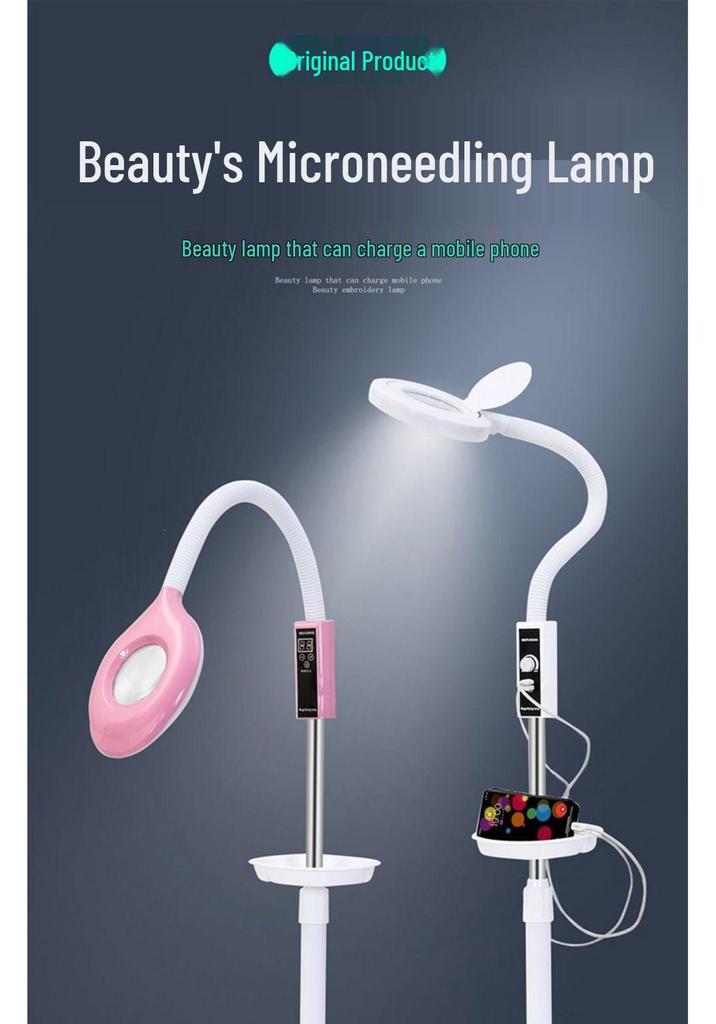 LED Eye-Friendly Tattoo & Nail Art Lamp: Desk & Floor Light for Cosmetic and Eyelash Extension