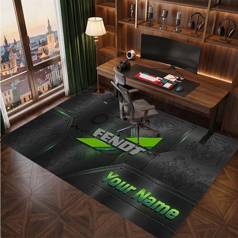 Tappeto in Cristallo Vellutato Personalizzato Fendt, Tappeto Morbido Antiscivolo con Testo Nome Personalizzato per Soggiorno Camera da Letto