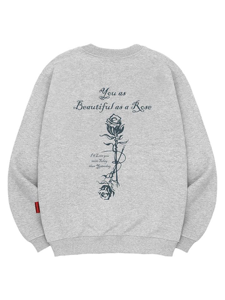Ellamo Twin Rose Sweatshirt Unisex Big Size S~4Xl (Type A)
