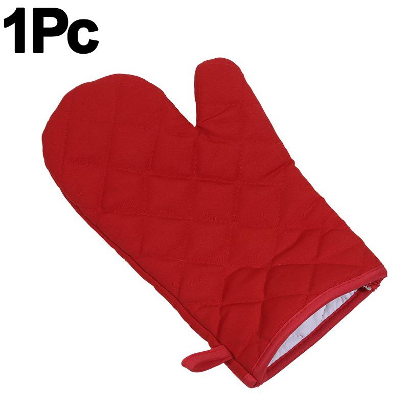 

1/2pcs Oven Mitts Kitchen Oven Microwave Gloves High Heat Resistant Long Oven Mittens Anti-scalding Cloth Gloves Solid Color