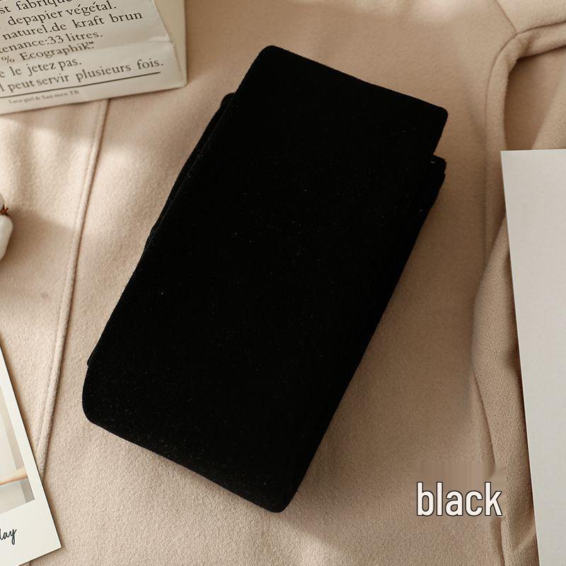 

Жіночі теплі молочно-кавові оксамитові колготки та сірі шкарпетки з п яткою з кавовими легінсами 160g non-velvet ribbed stirrup