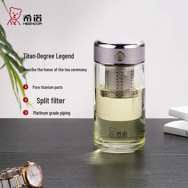 Heenoor XN-701L Antibacterial Tea Infuser Glass Cup