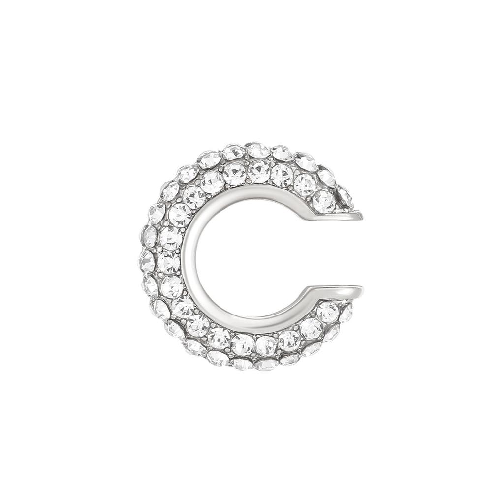 European & American Popular C-shaped Rhinestone Ear Cuff Earrings, No Piercing Needed for Women