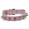 Dog Collars for Small Dogs Spike Rivet Pu Leather Studded Spiked Puppy Collar for Small Breed Pet Boy Dogs Male Cat Chihuahua