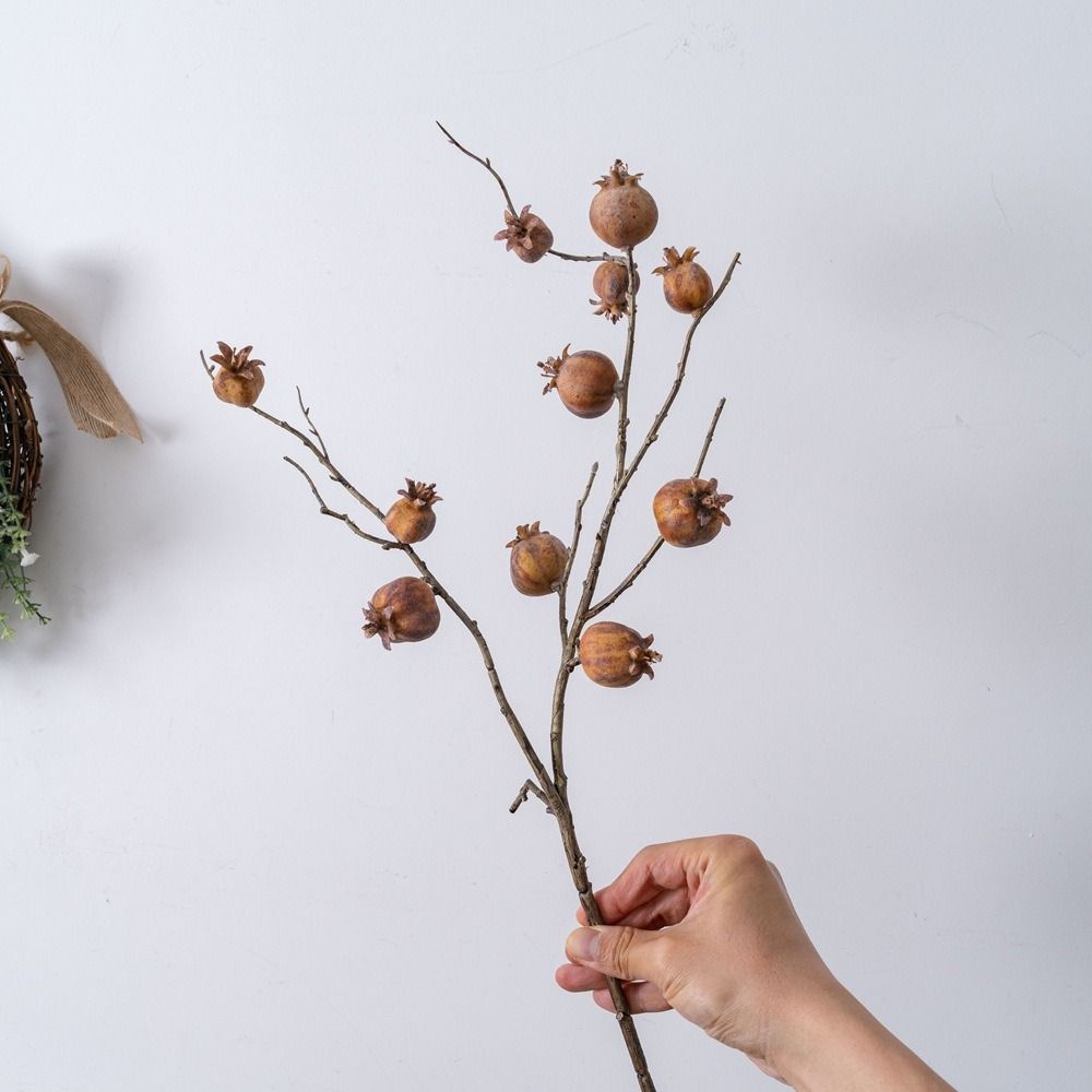 11 Fruit Artificial Pomegranate Branches Plastic Realistic Foam Fruits Branches Elegant Handmade Fake Plants Wedding Party Decor