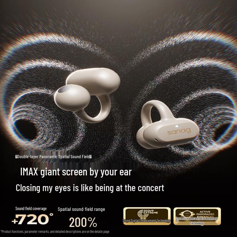 Sanag Z50 Ultra Open-Ear Clip Bluetooth Headset
