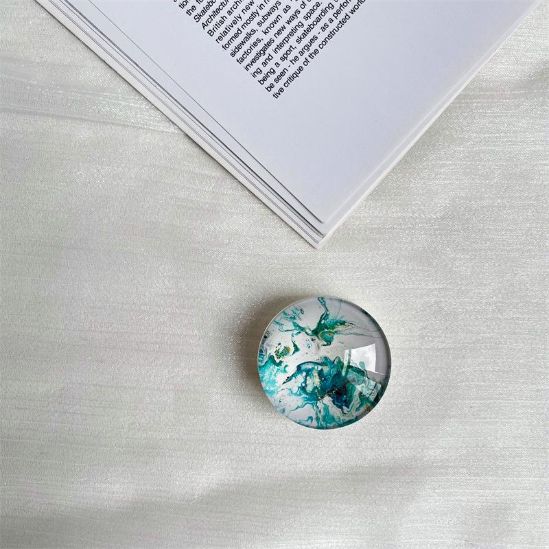 Transparenter Kristallkugel-Handyhalter: Kreativer Einziehbarer Ständer für Faule Desktop-Nutzung