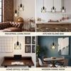 In Stock USA Vintage Geometric Pendant Light E27 Industrial Hanging Lamp Metal Cage Chandelier for Bar Kitchen Counter Interior