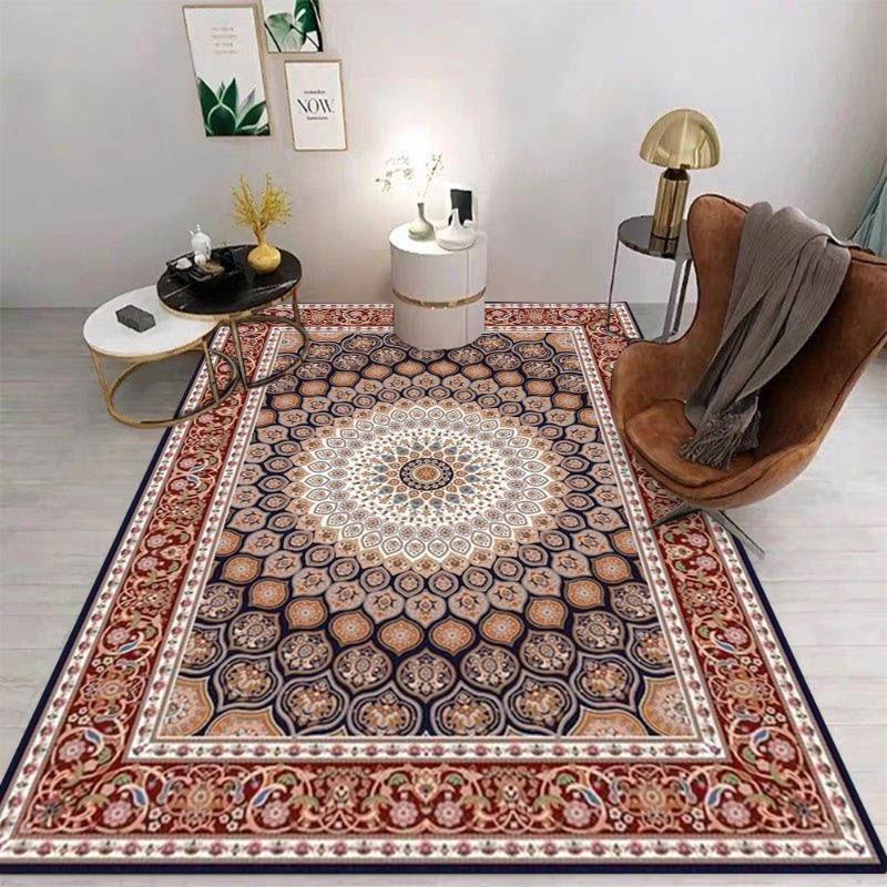 Böhmisch Persisch Großer Flächenteppich Weich Rutschfest Abriebfest für Innen- und Außenmatten Wohnzimmer Schlafzimmer Leicht zu Reinigen