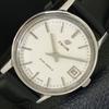 HAND-WINDING VINTAGE ENICAR STAR JEWELS 1141 SWISS MENS WHITE WATCH A702037-5 R208-a702037