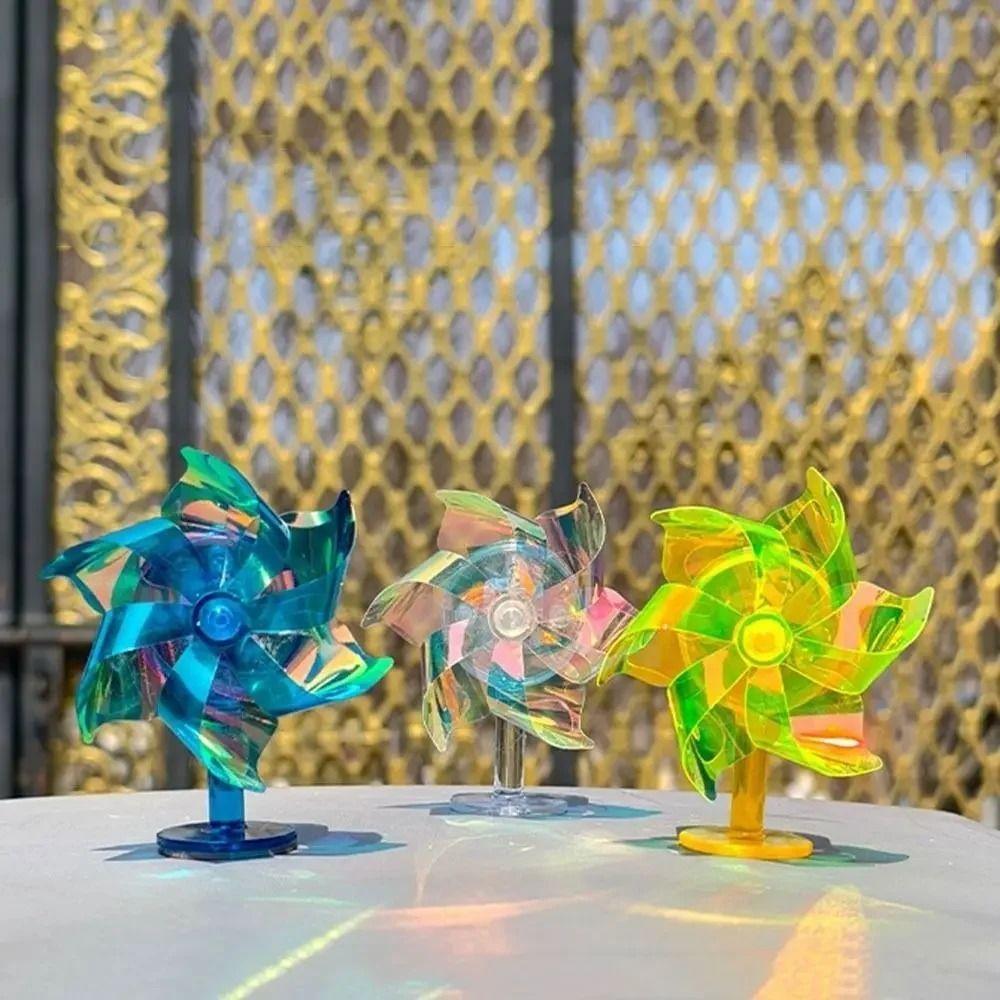 Plastic Bicycle Helmet Decorations Wind Powered Rotating Self-Adhesive Toy  Car