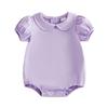 Toddler Girls Casual Romper with Ruffled Sleeves and Elastic Waistband Adorable  Jumpsuit for Summer Outfits