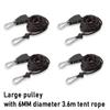 4Pcs Tent Adjustable Rope Fastener Fixed Buckle Pulley Tensioner Ratchet Hangers Lights Lifting Camping Awning Wind Rope