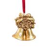 Resin Holiday Decoration Retro Golden Christmas Tree Ornament, Bell Wreath Horse Stocking Window Classic Ornaments Locomotive Pinecone Hanging Decor,