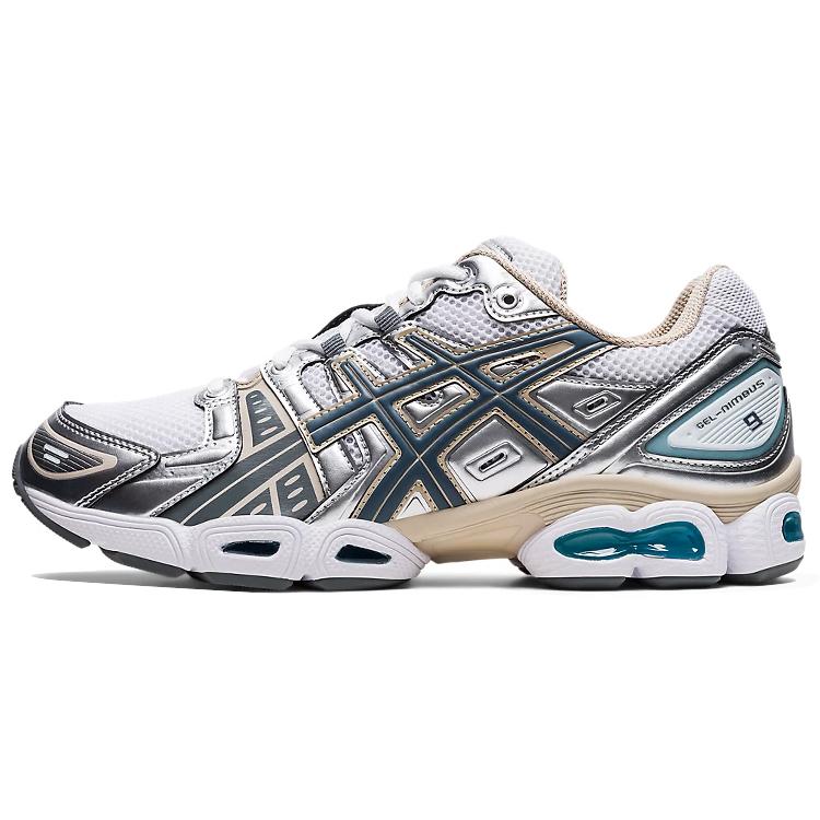 New Asics Gel Nimbus 9 White Steel Grey 1201A424-102