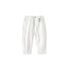 Children's Clothing Spring and Autumn Boys' Casual Pants Kids Solid Color Label Fashion Pants Baby Boys Low-Waist Elastic Waistband Long Pants