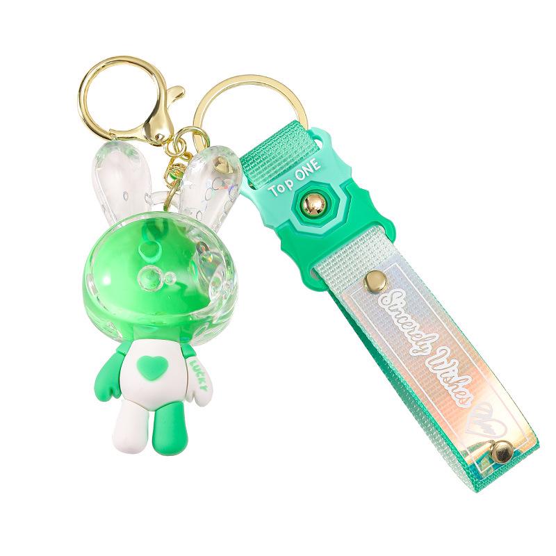 Creative Rabbit Heart Keychain Bottle Pendant - Couple Gift Claw Machine Doll