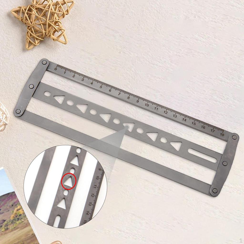 Belt Positioning Auxiliary Ruler End Tool Leatherwork Handcraft DIY Cutting Punch Hole