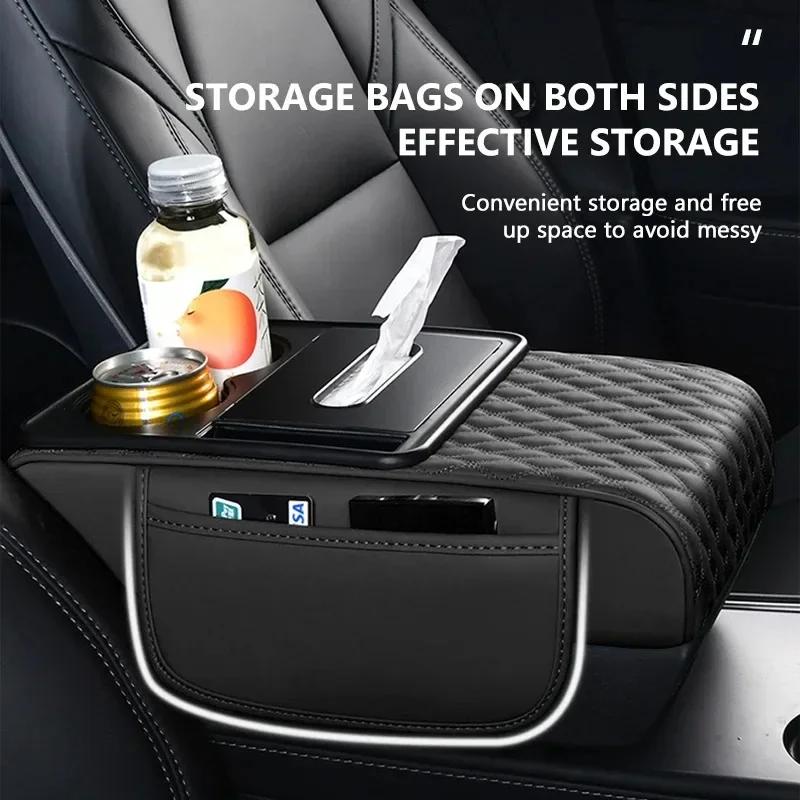 Car Armrest Box Pads, Multi-functional Car Tissue Boxes, Water Cup Holders, Height-increasing Pads and Other Car Accessories