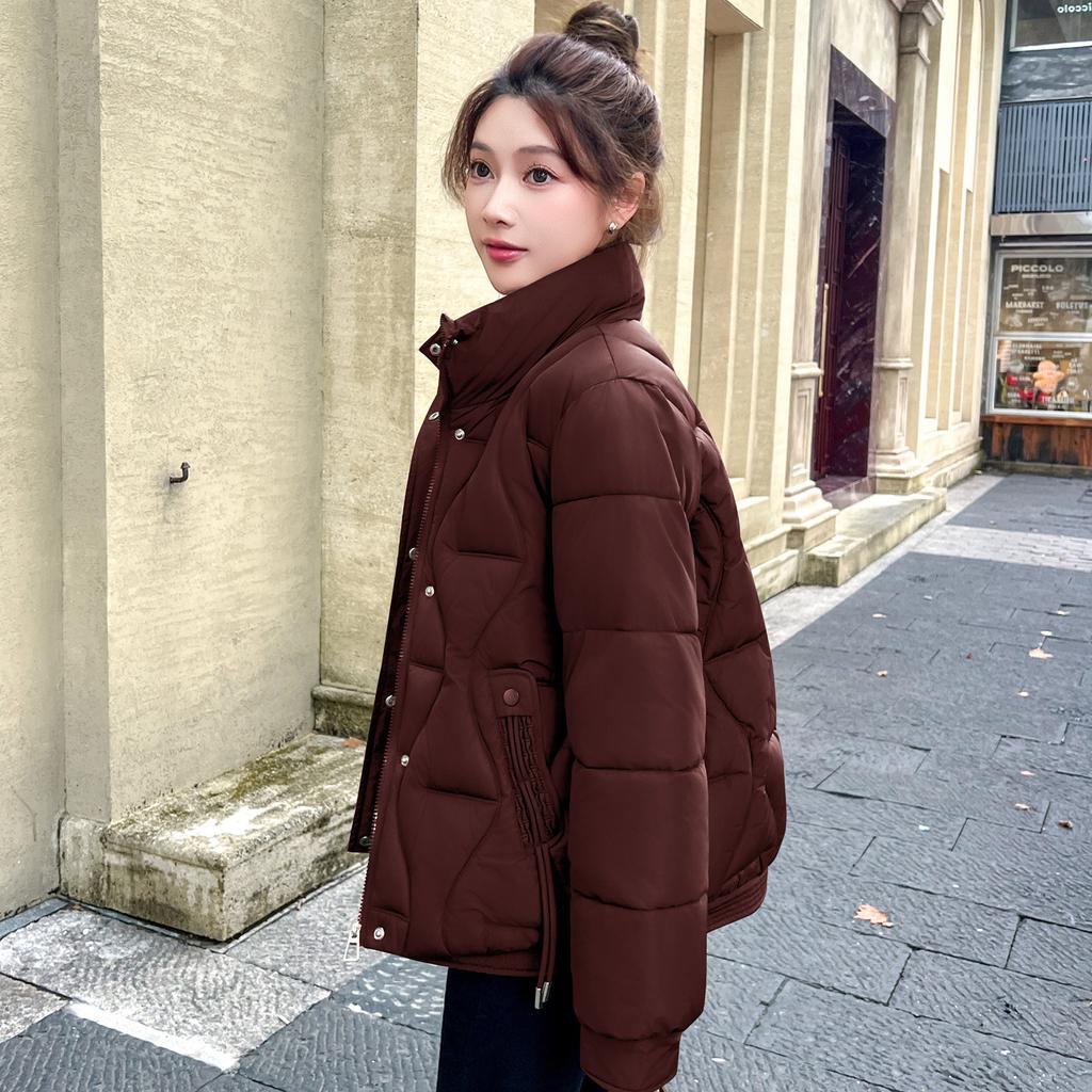2025 Fashion New Cotton-padded Clothes, Winter Cotton-padded Clothes, Stand-up Collar Short Cotton-padded Jackets, Foreign Style Versatile and Thin