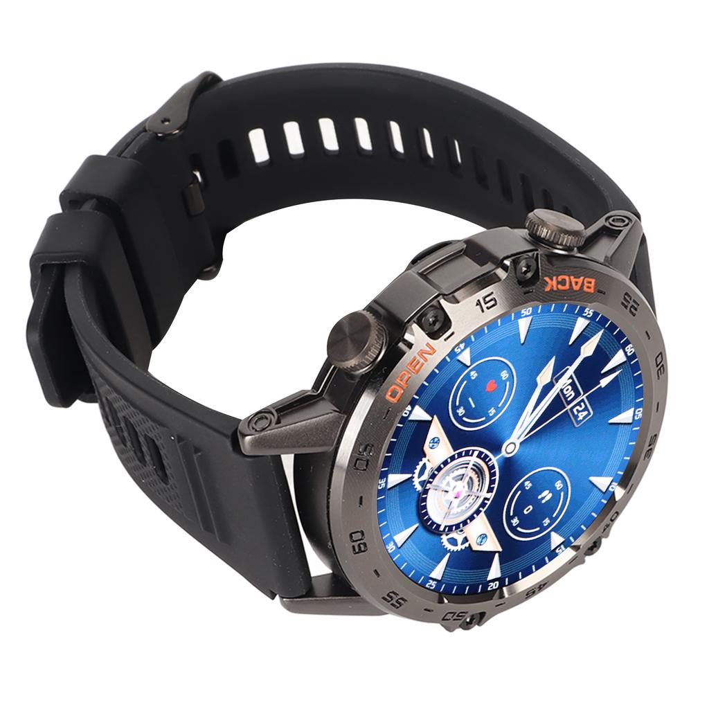 Black Outdoor Smartwatch with Speaker Waterproof Dustproof LCD Bluetooth Intelligent Watch 360x360