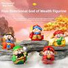 Five Wealth Gods Resin Figurine Set Cute Desk