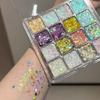 25colors No Glue Eyeshadow Glitter Gel, Colorful Sequins Eye Makeup, Stage Cosplay Performance Makeup